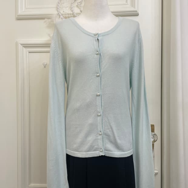 mint pearl point loose cardigan(size-L)