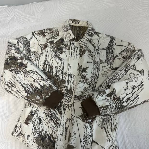 [XL] 슈프림 리얼트리 리버시블 퀼티드 워크 자켓 스노우 카모 - 24