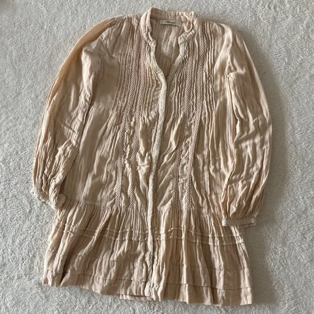 일본빈티지 모리걸 하구미 Agneau 프릴 원피스