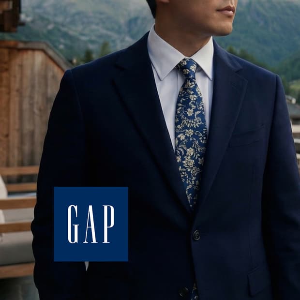 갭 실크 네이비 플라워 패턴 넥타이 10cm A+등급 K2354