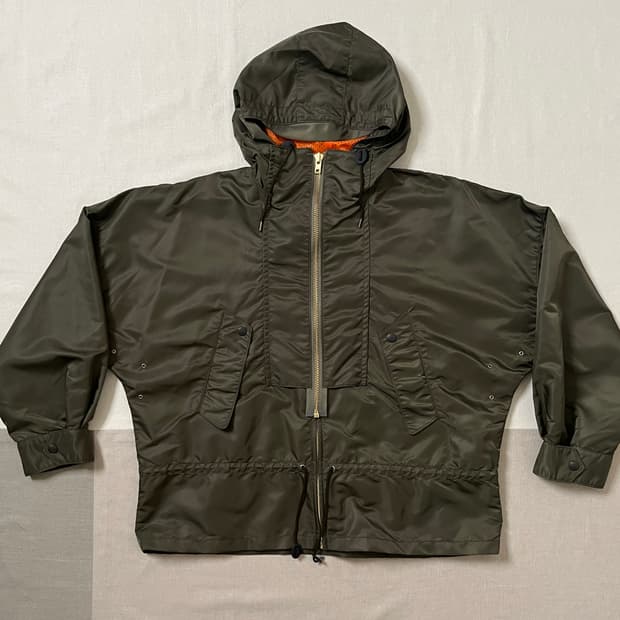 컬러 레이어드 집 후드 블루종 kolor 더블 집 파카 