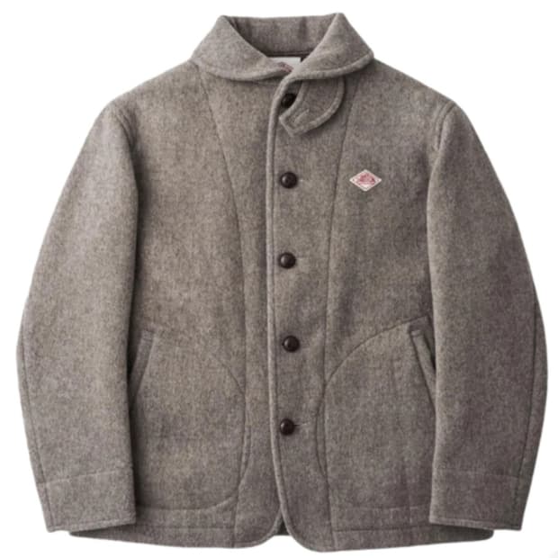 단톤 울 파일 칼라 자켓 베이지