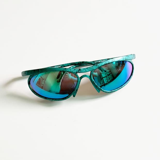 90s KANTLON 그린 마블 랩어라운드 빈티지 선글라스