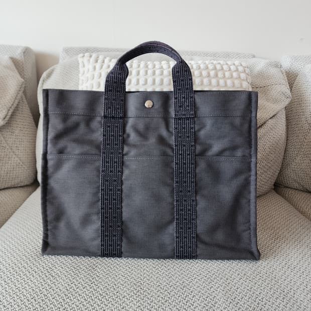 상태최상 에르메스 후루토 MM 캔버스 토트백 엘라인 그레이