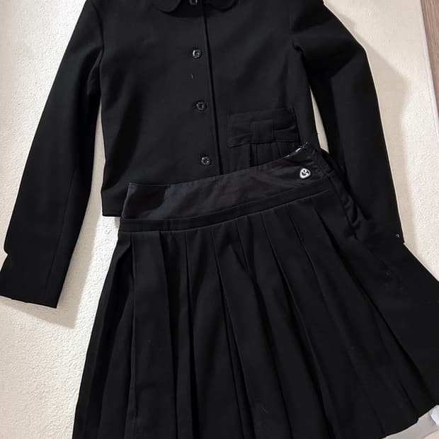 코이세이오 리본 자켓 셋업 블랙 