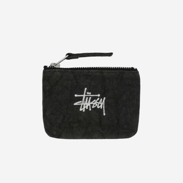 스투시 stussy 워시드 캔버스 지갑 코인 파우치 워시드 블랙 새상품