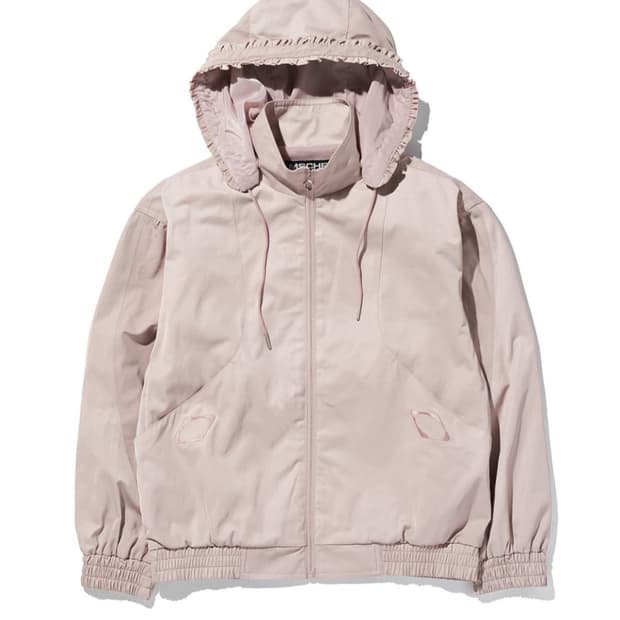 미스치프 보닛 후디 자켓 핑크 베이지 M