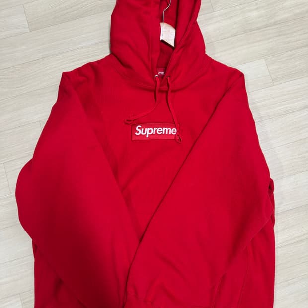 Supreme Box Logo Hooded Sweatshirt Red 