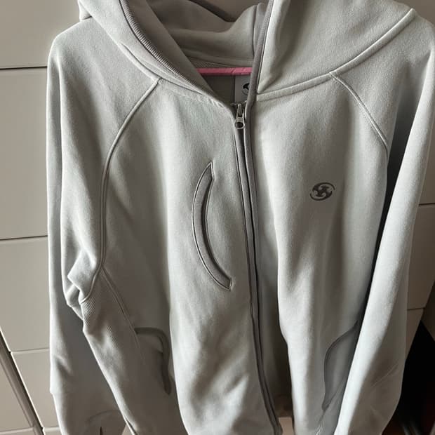 산산기어 라이트 그레이 후드 집업