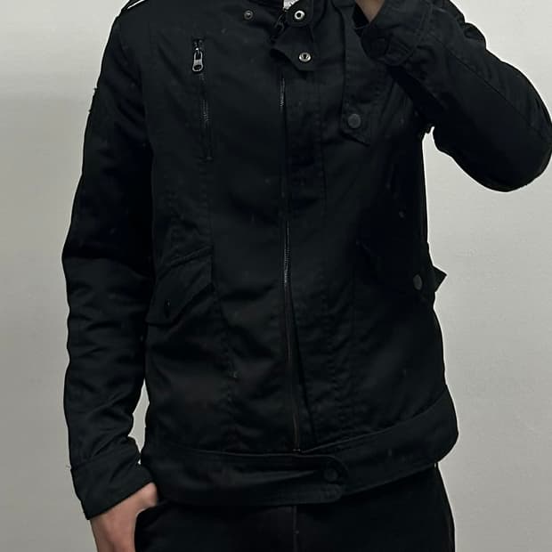 [XL] 아르마니 진스 유틸리티 멀티포켓자켓 블랙