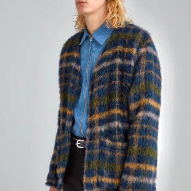 (48) 아워레가시 17FW 체크 모헤어 가디건