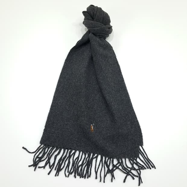 MX355 폴로 랄프로렌 그레이 램스울 목도리 머플러