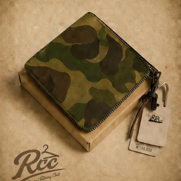 RRL 밀리터리 카모 반지갑