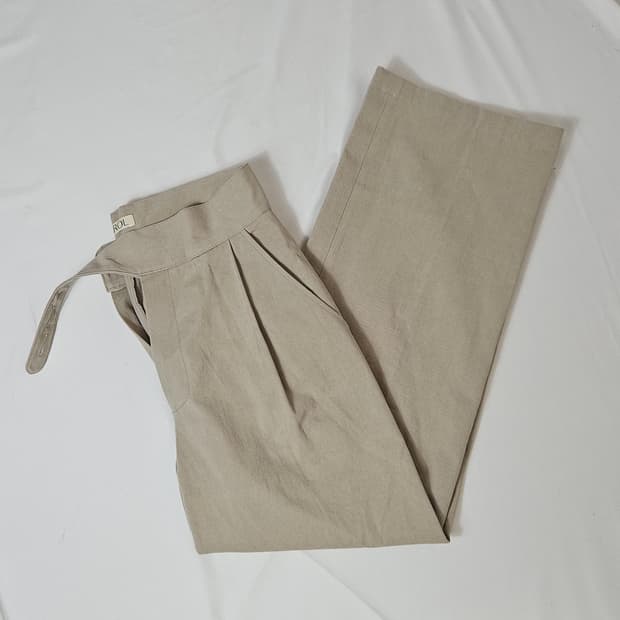 CAROL 캐롤 카본 치노 코튼팬츠 슬랙스 투턱 S