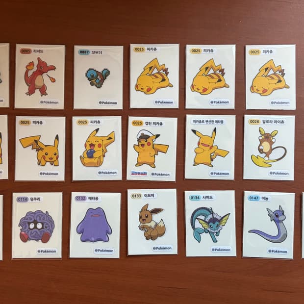 Popopo포켓몬 띠부씰 개별로 팔아요!