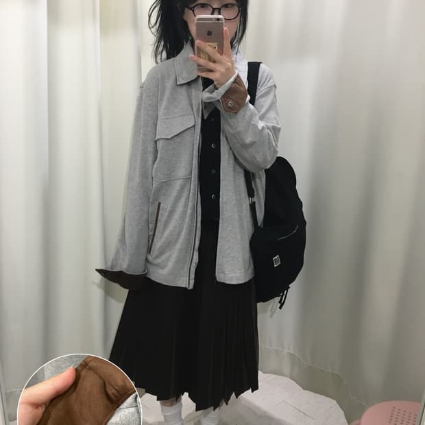 코튼 집업 자켓
