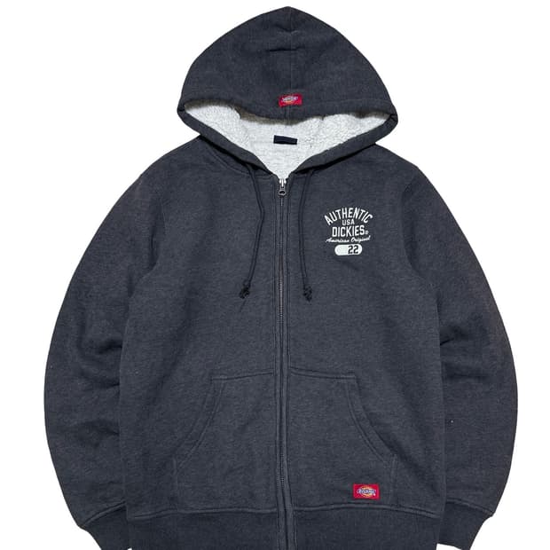 디키즈 양털 회색 후드집업