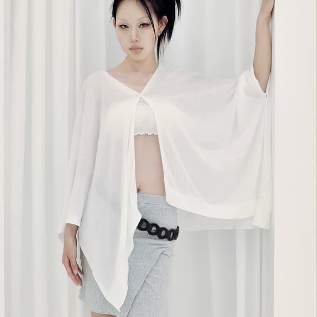 Asymmetric Cape Cardigan
