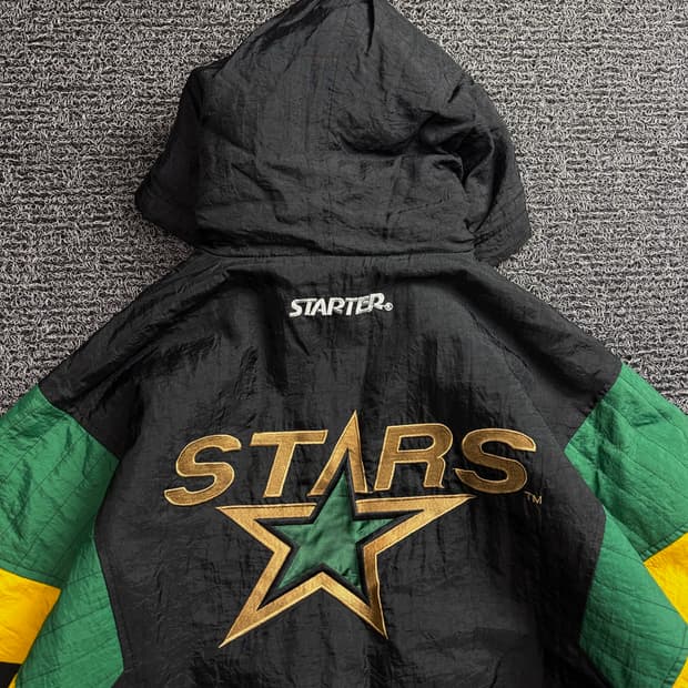 90s 스타터 올드스쿨 NHL 댈러스 스타스 아노락 자켓 3374