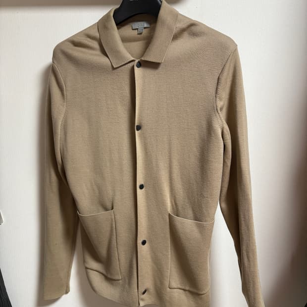 [S] COS 코스 버튼 카라 가디건 베이지