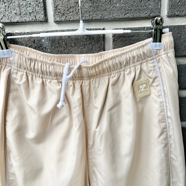 00s Courreges 꾸레쥬 로고 트랙팬츠 라이트베이지