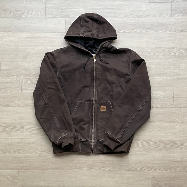 칼하트 J168 DKB 다크브라운 액티브 자켓 샌드스톤