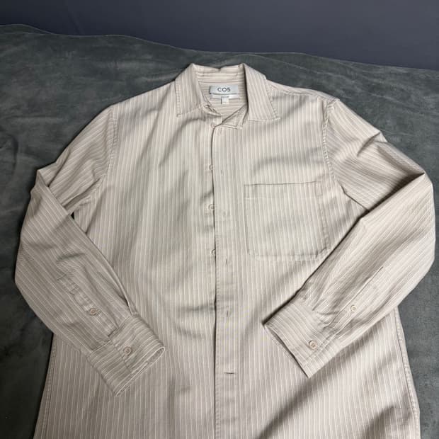 코스 릴랙스드 트윌 셔츠 핀스트라이프드