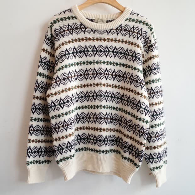 Japan brand 패턴 울 니트