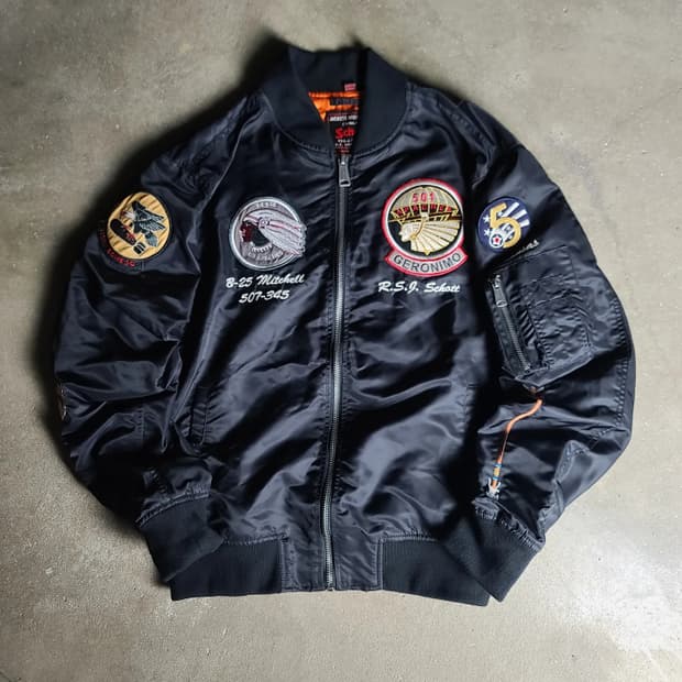 쇼트 nyc 패치워크 항공점퍼