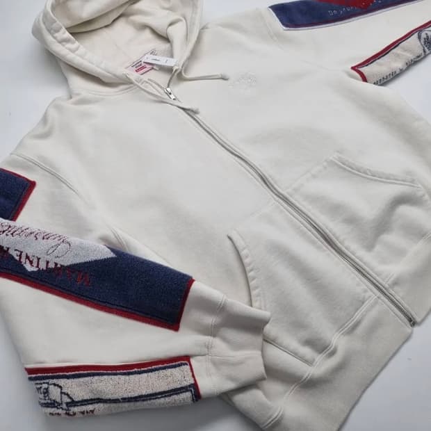 슈프림 x 마틴 로즈 타월 집업 후드 스웨트셔츠 화이트