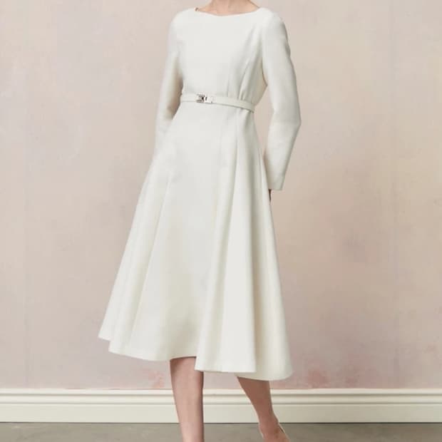 지고트 울 실크 원피스 연회장드레스 2부드레스