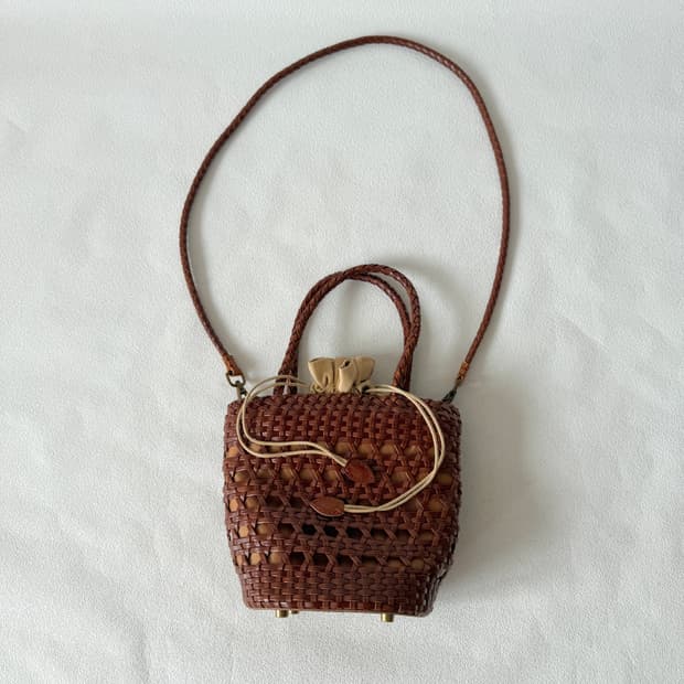 Pre owned 레더 위밍 토트 숄더백