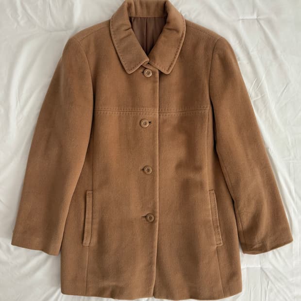 SALE) camel angora coat 앙고라 하프 코트