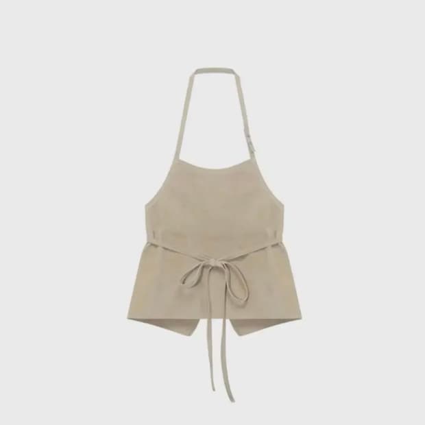 모노하 suede apron top