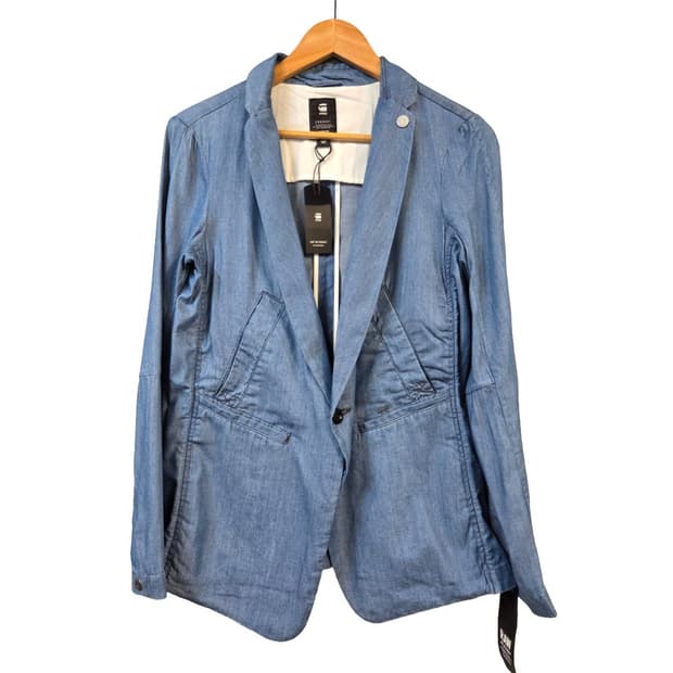 G-STAR RAW 데님 자켓 블루(S)