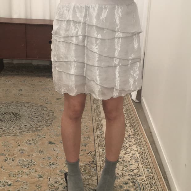 그레이 캉캉 스커트