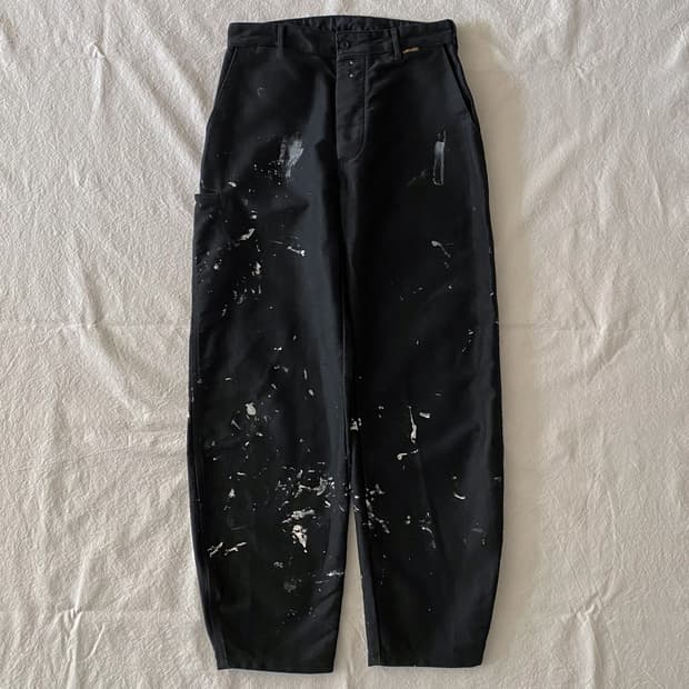 빈티지 Le Laboureur 페인팅 프렌치 워크팬츠