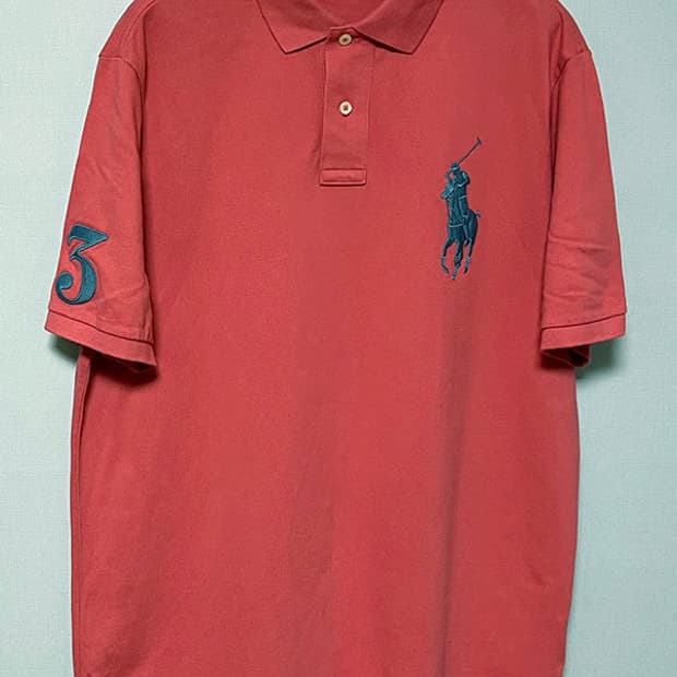 POLO 폴로 랄프로렌 클래식핏 빅포니 넘버3 카라넥 반팔티 L 100