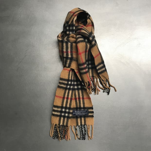 버버리 정품 캐시미어/램스울 머플러 베이지