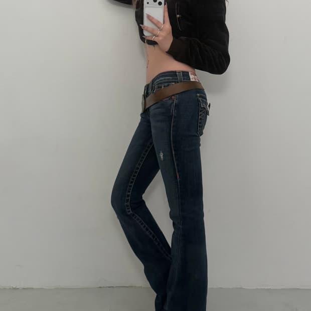 TRUE RELIGION 진청 워싱 부츠컷 