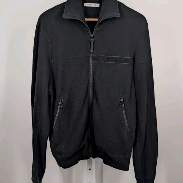 헬무트 랭 빈티지 풀 집업 니트 트랙 자켓