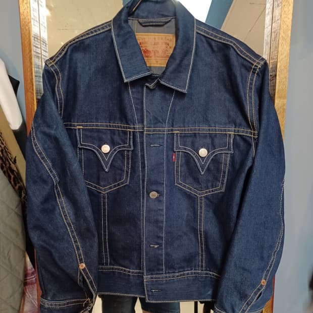 리바이스 스티치 웨스턴 데님자켓 L