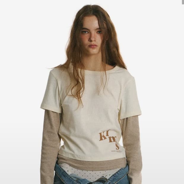 새상품)킴스프레시코튼마켓 스트라이프 롱슬리브 aeae 