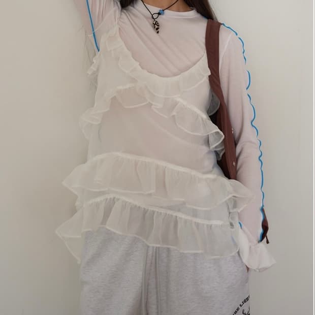 oursaalty 프릴 뷔스티에 