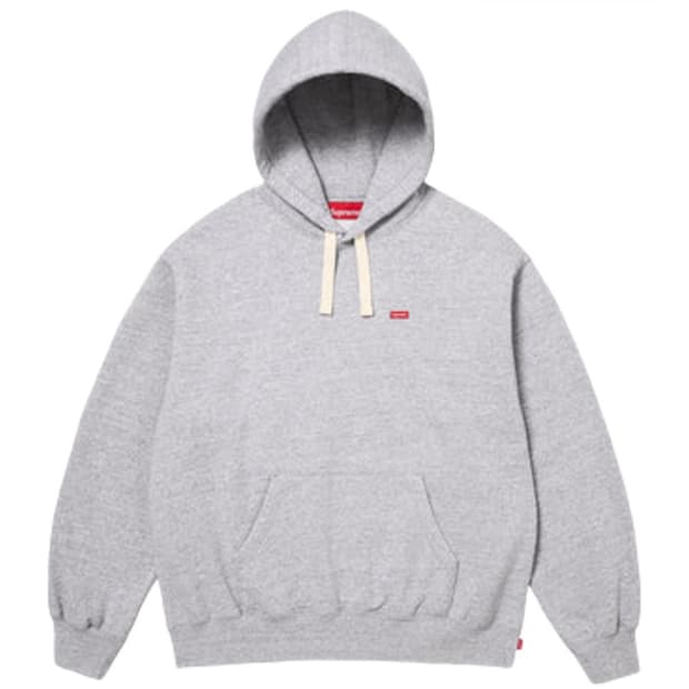 슈프림 스몰 박스 드로우코드 후드 스웨트셔츠 헤더 그레이 - 26SS
