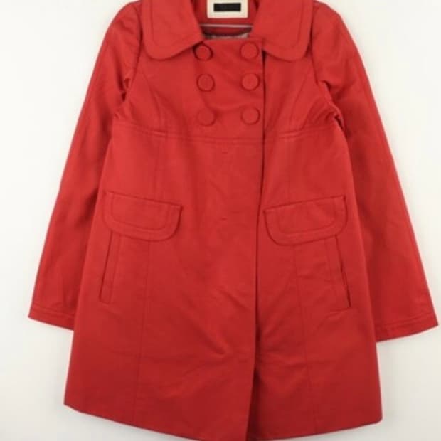 To be chic 피코트 미들코트 일본빈티지 레드 자켓 도트 버튼코트