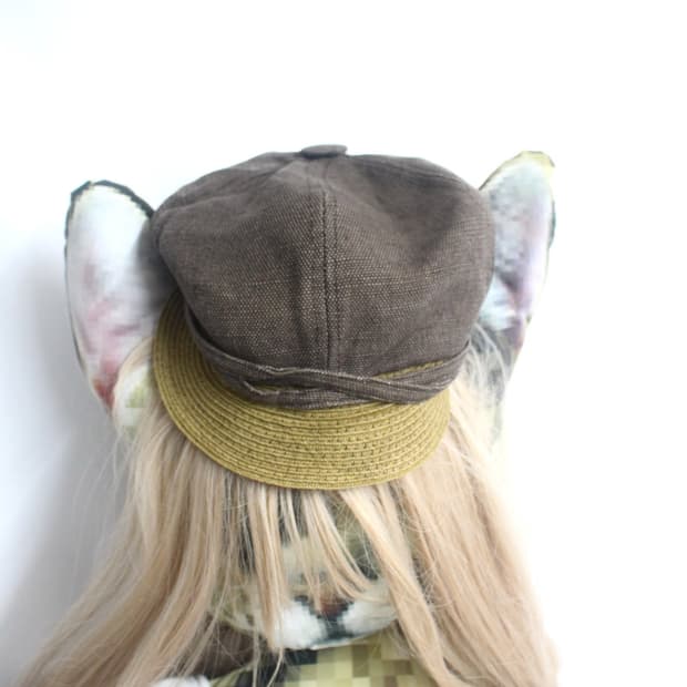 Woven newsboy cap