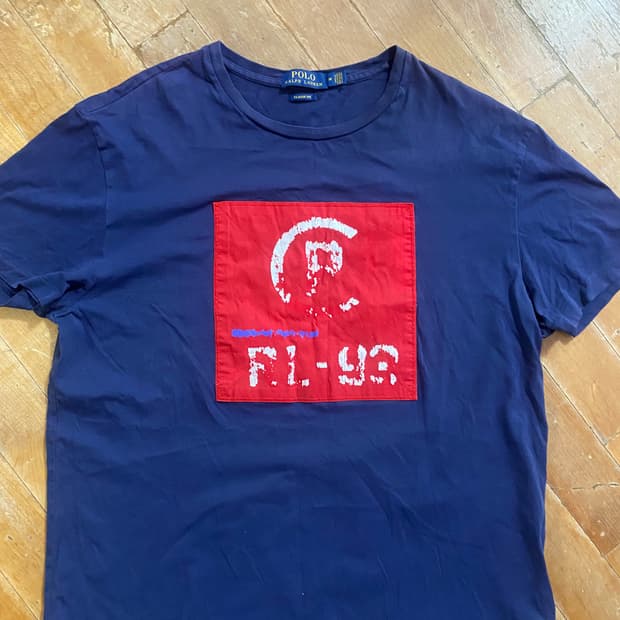폴로 랄프로렌 네이비 반팔티 M (105)