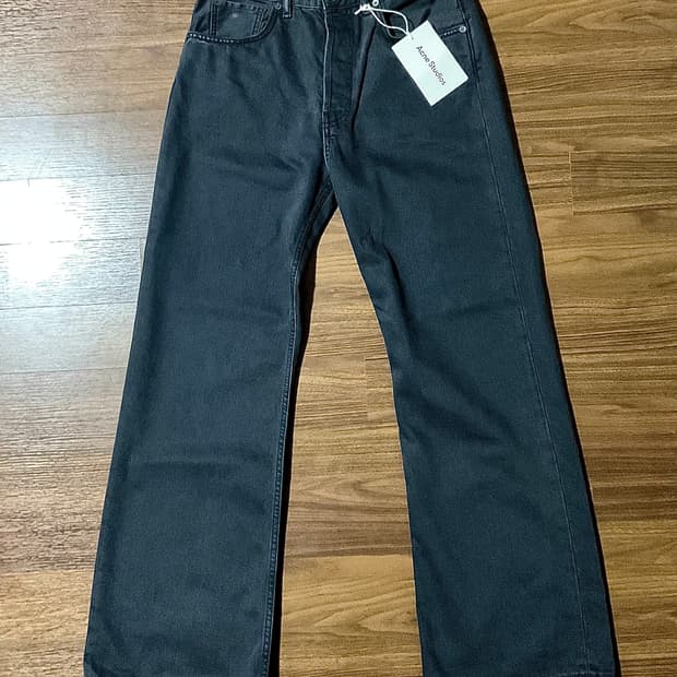 아크네 스튜디오 2021 루즈핏 페디드 블랙 27/32