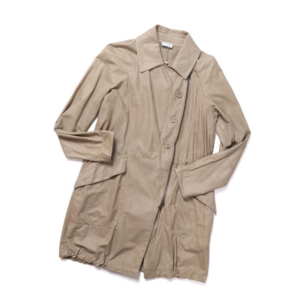 Brunello Cucinelli Leather Half Coat 

